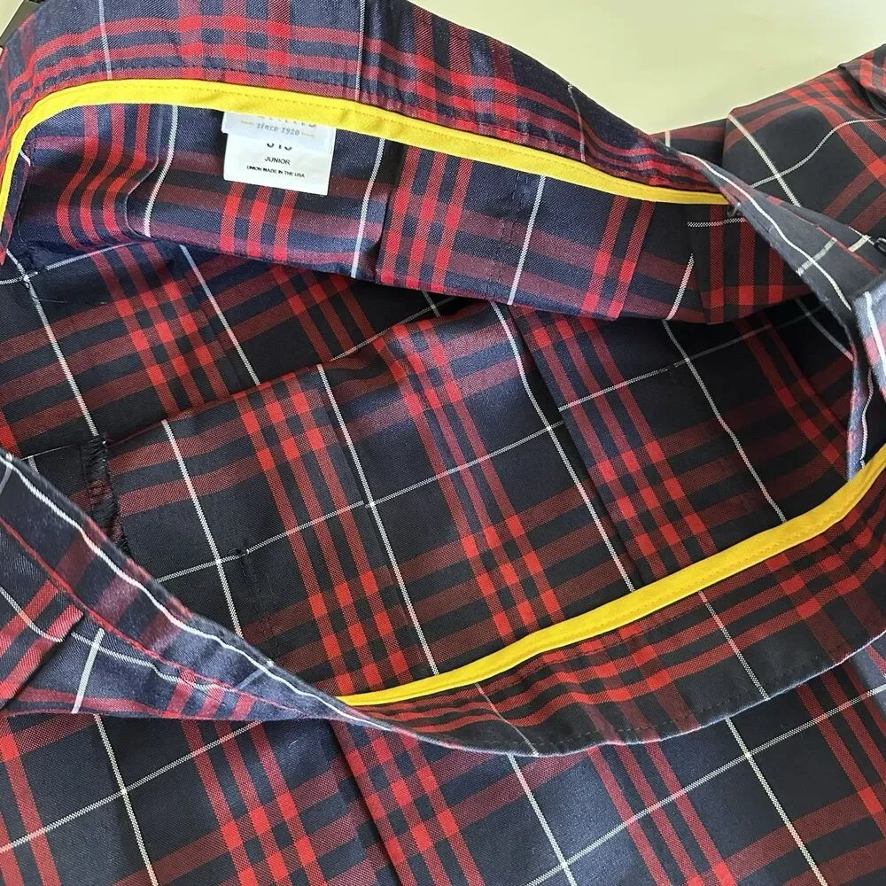 Dennis Uniform Girls Ward Plaid Stitched Down Kick Pleat School Skirt Junior 15